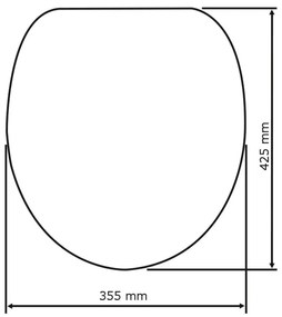 Svetlé WC sedadlo s jednoduchým zatváraním Wenko Oak, 43 × 37 cm