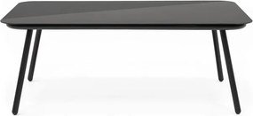 Záhradný nábytok na terasu – pohovka, kreslá a stolík Springos GF0116 čierno-béžová súprava