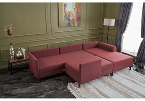 Rohová pohovka v tehlovej farbe (do tvaru "U") Belen – Balcab Home