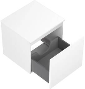 Mexen Orio, kúpeľňová skrinka 50 cm s hornou časťou, 1 zásuvka, biela matná, 91A10-05047-1-BFC01