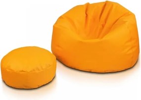 Sedací vak Sakwa m ekokoža TiaHome - Oranžová