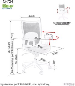 SI Otočná stolička Q-724 sivý