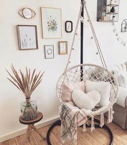 Závesná hojdačka bocianie hniezdo v sivej farbe 80 cm