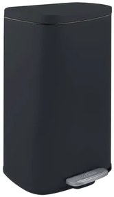 Spirella pedálový odpadkový kôš AKIRA matná čierna oceľ soft-close 50 L 10.21573