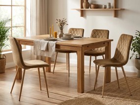 Hnedá zamatová stolička TURIN