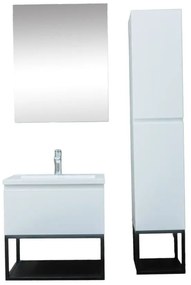 Kúpeľňová skrinka s umývadlom SAT B-Way biela lesk KSETBWAY1
