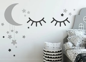 Krásna sivo čierna nálepka na stenu spánok 50 x 100 cm