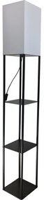 Brilagi - Stojacia lampa s policami GRADUS 1xE27/40W/230V 150 cm čierna/biela