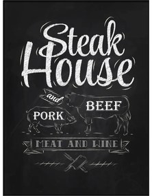 Ceduľa Steak House 40 x 30 cm