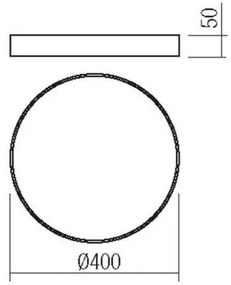 Redo 05-933 - LED Stropné svietidlo KNOB LED/36W/230V 3000K-6500K 40 cm čierna