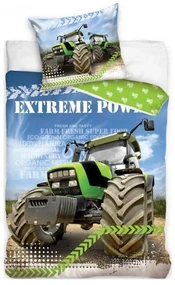 Bavlnené posteľné obliečky Traktor - Extreme Power - 100% bavlna Renforcé - 70 x 90 cm + 140 x 200 cm