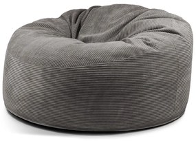 Tmavosivý menčestrový sedací vak Om 135 – SLOWDOWN