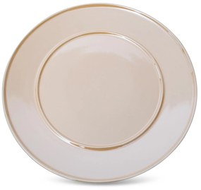 DEKORAČNÝ KERAMICKÝ TANIER SIMONA6 (01) (FI) 30 CM BÉŽOVÝ
