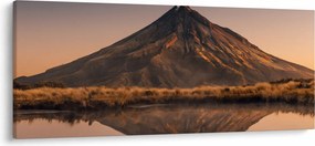 Obraz odrazu hory Taranaki, Nový Zéland (120x50 cm)