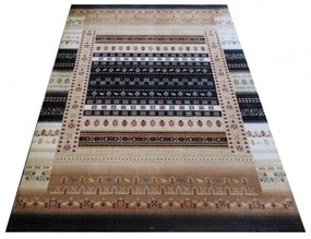 Kvalitný koberec v béžovej farbe s modrými ornamentami Šírka: 160 cm | Dĺžka: 220 cm
