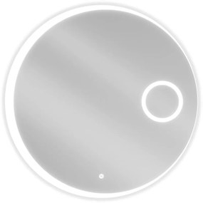 Mexen Ella, LED kúpeľňové zrkadlo s podsvietením a kozmetickým zrkadielkom 80x80 cm, 6000K, ochrana proti zahmlievaniu, 9811-080-080-611-00