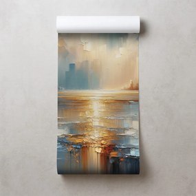 Tapeta abstraktná mestská krajina v teplých tónoch