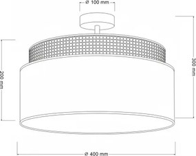 Brilagi - Prisadený luster PADOVA 1xE27/60W/230V, priemer 40 cm, béžový
