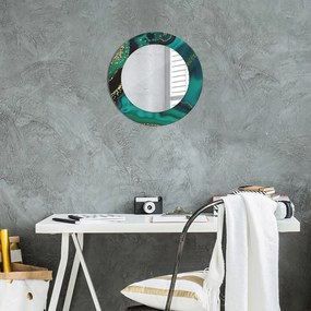 Okrúhle ozdobné zrkadlo Smaragdový mramor fi 50 cm