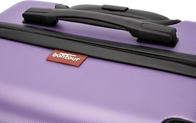 Kabínový kufor na 4 kolieskach 55x39x20cm ružovo fialová