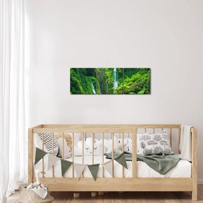 Obraz - Vodopády Madakaripura, východná Java, Indonézia (s hodinami) (90x30 cm)
