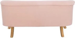 Detská sedačka ľanová púdrovo ružová 17 cm Biela