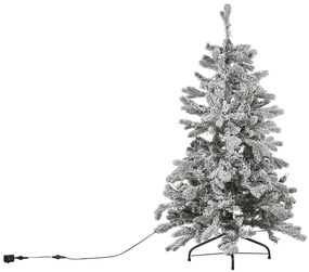 Zasnežený osvietený vianočný stromček 120 cm biely TATLOW Beliani