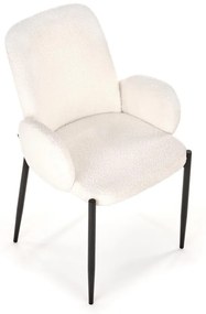 Jedálenská stolička SALTA –⁠ látka/kov, krémová