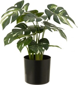 Umělá monstera v květináči zelená – 12,5*11,5*43 cm