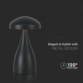 LED Stmievateľná dobíjacia stolná lampa LED/1W/5V 3000-6000K 1800 mAh čierna