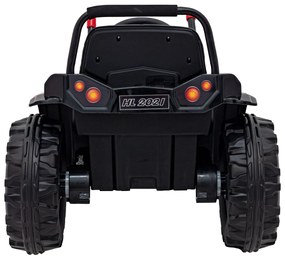 Červený detský elektrický traktorový bager 12V s diaľkovým ovládaním, pohyblivým ramenom a FM rádiom