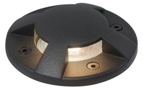 Moderné Zapustené Bodové Svetlo Čierne GU10 50mm so 4-Svetelným Efektom IP65/IP67 - Cellar