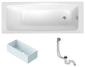 Obdĺžniková vaňa SAT Feel 150x70 cm smaltovaná oceľ ľavá aj pravá SATBVFEEL1501, 1 ks