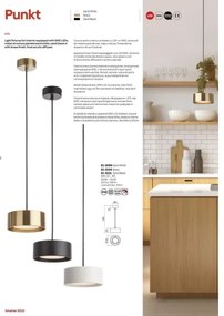 Redo 01-3100 - LED luster na lanku PUNKT LED/6W/230V pr. 15 cm mosadz