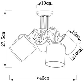 Globo 15185-5D - Prisadený luster PACO 5xE14/25W/230V