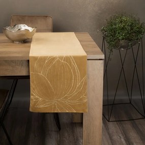 Dekorstudio Elegantný zamatový behúň na stôl BLINK 12 zlatý Rozmer behúňa (šírka x dĺžka): 35x220cm