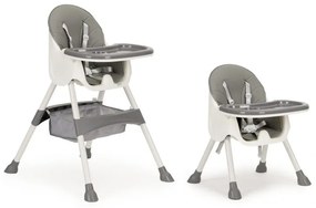 Detská jedálenská stolička - do 50kg | sivo-biela