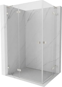 Mexen Lunar, L Duo výklopný sprchový kút 100 x 90 cm, 8mm číre sklo, oceľový profil, 834L-100L-090P-97-00
