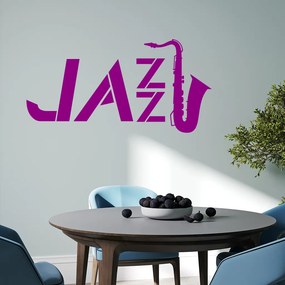 Veselá Stena Samolepka Jazz Farba: bílá, Veľkosť: 80 x 41 cm