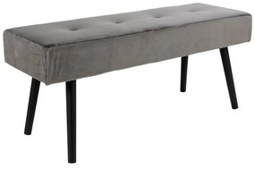 Dizajnová lavica Elaina, sivý zamat