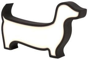 LED Detská stolná lampa DOG LED/12W/230V čierna