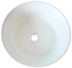 Sada keramického umyvadla na desku a výpusti Mada 40 cm bílá