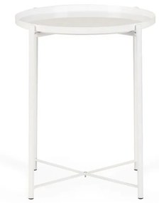 Jednoduchý okrúhly konferenčný stolík | biely