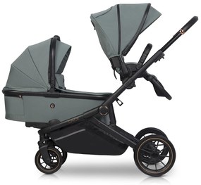 Športový kočík pre dvojčatá CAVOE Avec Boho Green