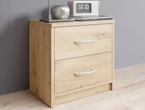 Nočný stolík s 2 zásuvkami Pepe, dub artisan%
