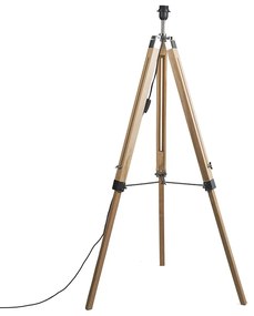 Rustikálna stojaca lampa drevo bez tienidla - Tripod