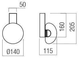 Redo 01-3239 - LED Nástenné svietidlo SINCLAIR LED/6,5W/230V CRI 93 IP21 zlatá