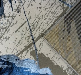 Koberec Allianz 6310 Navy – námornícka modrá a béžová, obdĺžnik Rozmer: 80x150 cm