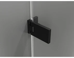 Mexen Lunar-F, sklápací sprchový kút ľavý 95 x 90 cm, 8mm číre sklo, čierny profil, 836-095-090-70-00-L