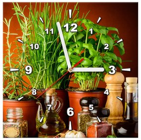 Gario Obraz s hodinami Zeleninové prísady Rozmery: 60 x 40 cm